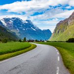 Mountain road in Norway.