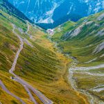 Famous Stelvio Mountain Pass in the Italy. Summer Landscape.