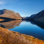 view on Djupvatnet lake in Norway