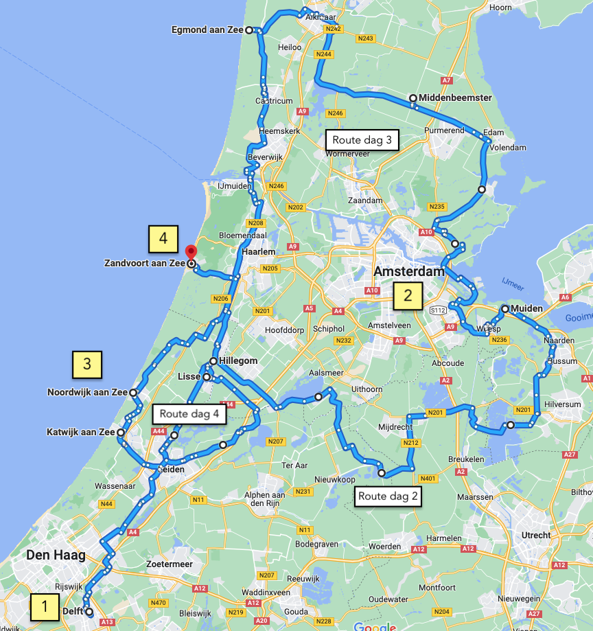 route wheels on tour goed dutch